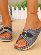 Sandales Compensées Élégantes à Boucle– Confort et Style Estival